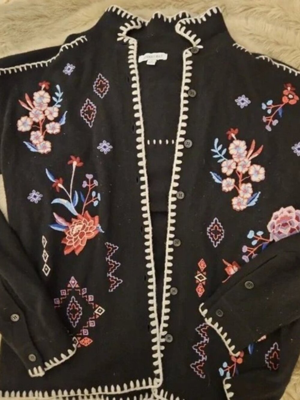 Johnny Was Beautiful button-down Cardigan.